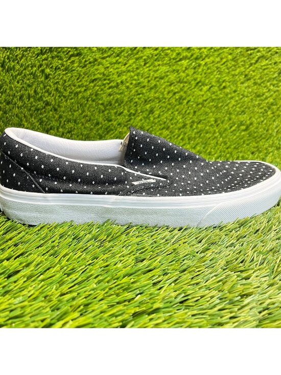 Vans Classic Slip-On Mens Size 8.5 Black White Athletic Skate Shoes Sneakers main image 5